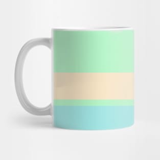 A solitary pot-pourri of Light Pink, Blue Lagoon, Magic Mint and Pale Peach stripes. Mug